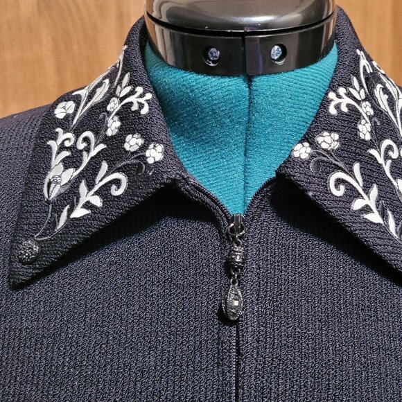 St. John By Marie Gray Collection Black Santana Knit Size 6 Jacket - Picture 1 of 8